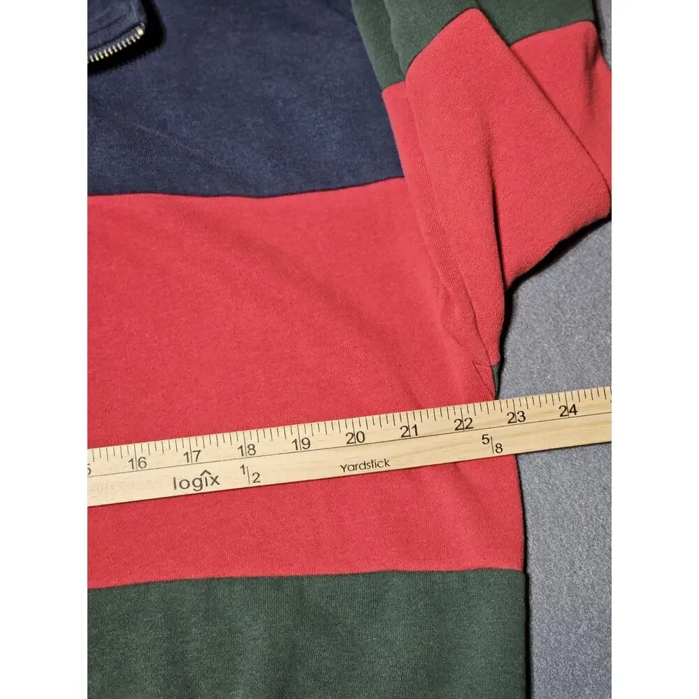 L.A.Hearts Sweater Womens Medium Color Block Qtr Zip Pullover Long Sleeve Rugby - Picture 7 of 9